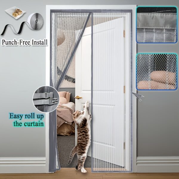 Magnetic Mosquito-proof Screen Door, Breathable And Insect-resistant, Easy To Install Without Drilling, Magnetic And Quiet, Suitable For Kitchen Doors, Bedroom Doors, Balcony Doors, And Living Room Do