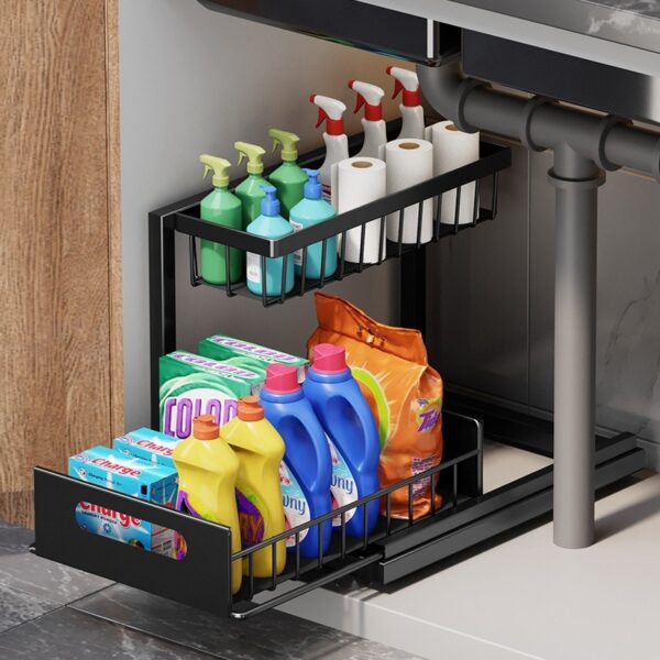 Kitchen Sink Rack, Household Pull-out Seasoning Storage
