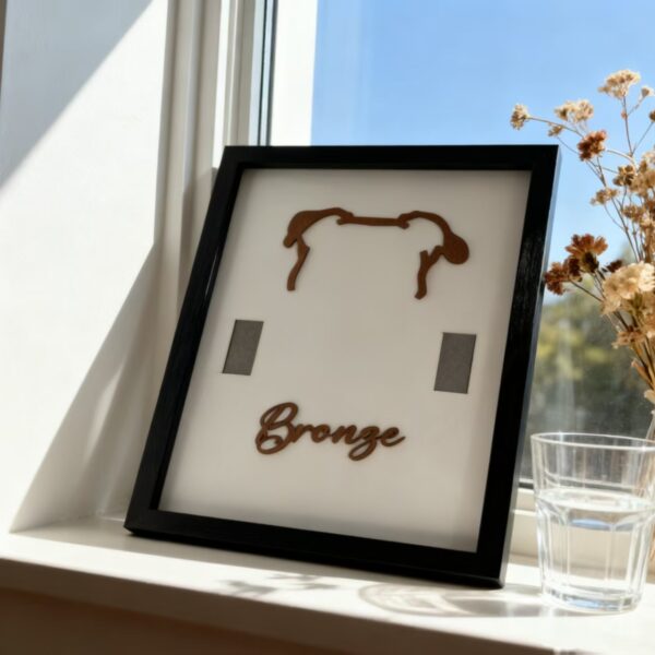 Custom Dog Memorial Collar Frame, Personalized Wooden Dog Silhouette Picture Frame, Pet Loss Keepsake Frame Holds Dog Collar For Pet Memorial Gift