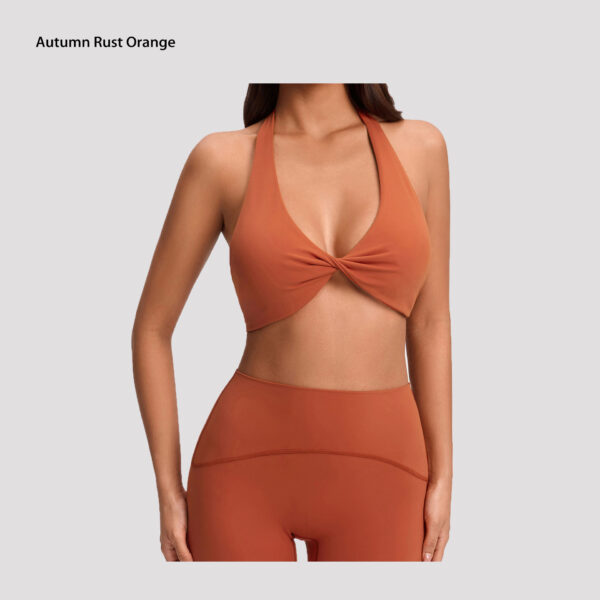 European And American Naked-Feel Yoga Wear Women's Sexy Deep V Sports Yoga Bra Cross-Back Fitness Underwear