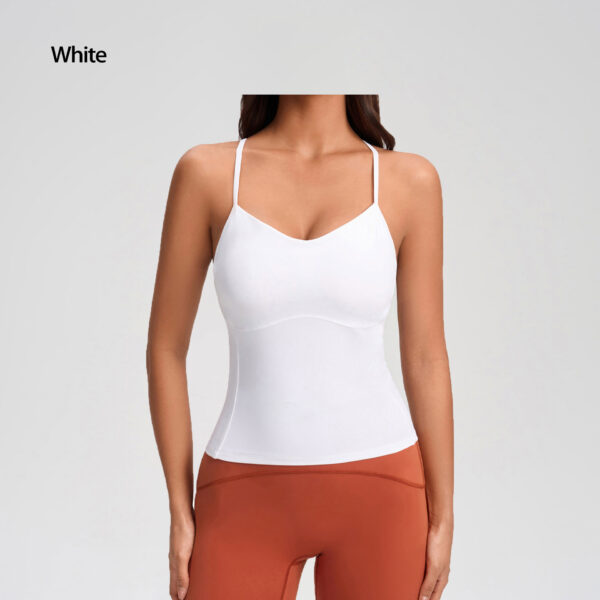 Yoga Vest For Women, Brushed, Tight-fitting Camisole With Chest Pad, Outdoor Running Fitness Top