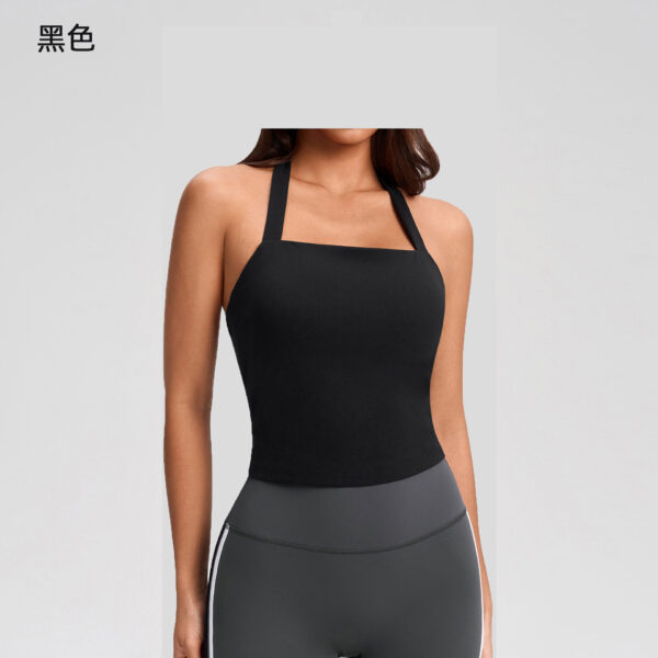 Strapless Camisole With Built-in Bra, Yoga Backless Top, Wearable For Pilates And Fitness Workouts