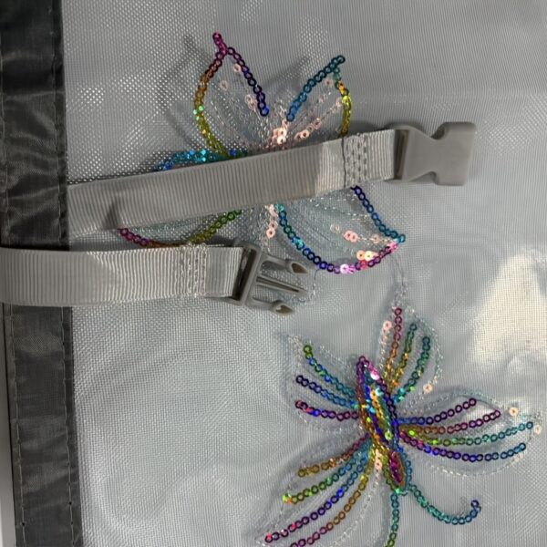 Durable Mosquito Mesh Door, Butterfly Embroidery, Magnetic Auto-Close, Thick Net, Self-Adhesive, Easy Install, Bedroom, Kitchen, Living Room, Balcony