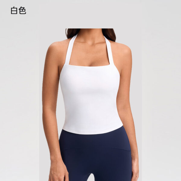 Strapless Camisole With Built-in Bra, Yoga Backless Top, Wearable For Pilates And Fitness Workouts