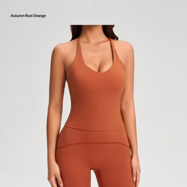 European And American Cross Beautiful Back Yoga Vest Push Up Breast Revealing Fitness Underwear With Breast Pad Yoga Top For Women