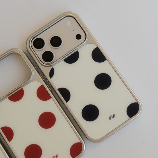 Retro Polka-dot Frosted Glass Magnetic Phone Case