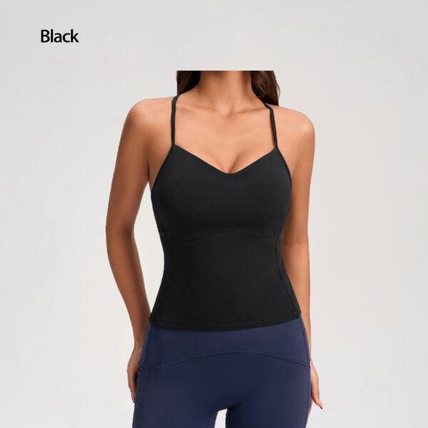 Yoga Vest For Women, Brushed, Tight-fitting Camisole With Chest Pad, Outdoor Running Fitness Top