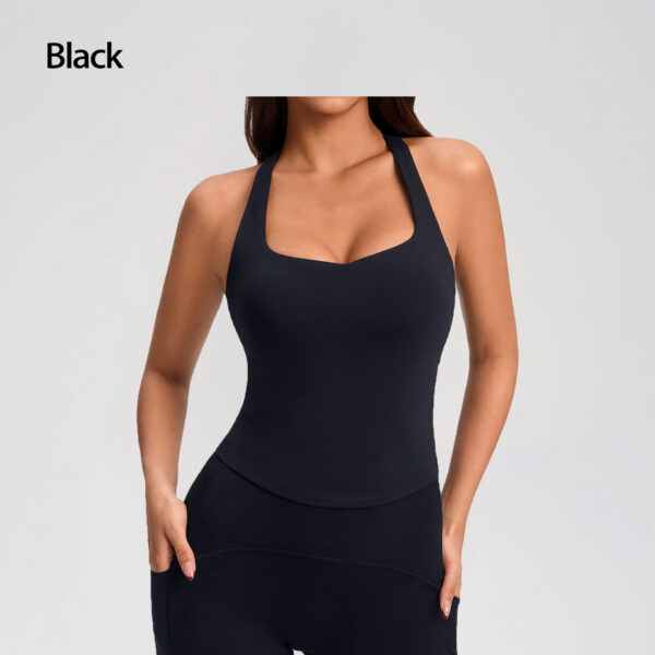 Women's Sports Vest With Padded Yoga Bra, Side-boob Control, Outerwear, Back-supportive, Pilates Fitness Top